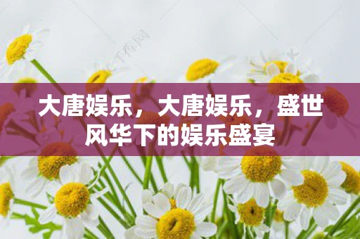 大唐娱乐,大唐娱乐,盛世风华下的娱乐盛宴 大唐娱乐,大唐娱乐,盛世风华下的娱乐盛宴