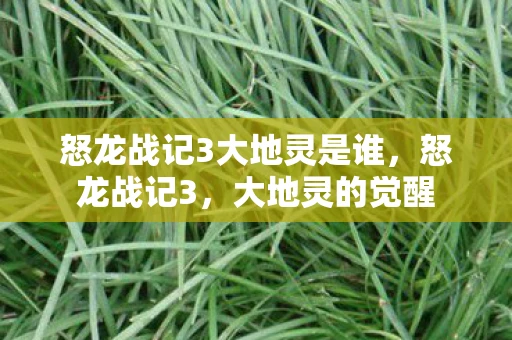 怒龙战记3大地灵是谁,怒龙战记3,大地灵的觉醒 怒龙战记3大地灵是谁,怒龙战记3,大地灵的觉醒