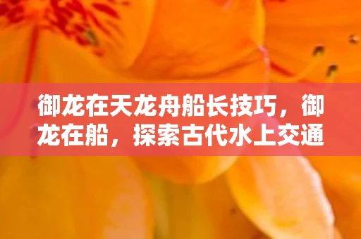 御龙在天龙舟船长技巧，御龙在船，探索古代水上交通的传奇