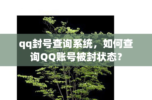 qq封号查询系统，如何查询QQ账号被封状态？