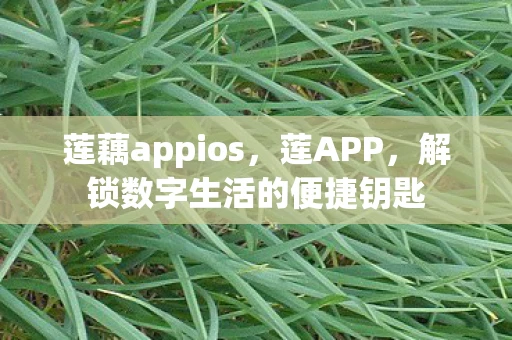 莲藕appios，莲APP，解锁数字生活的便捷钥匙