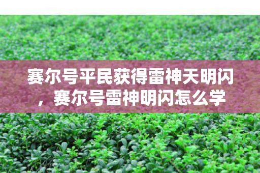 赛尔号平民获得雷神天明闪,赛尔号雷神明闪怎么学 赛尔号平民获得雷神天明闪,赛尔号雷神明闪怎么学