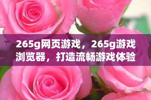 265g网页游戏，265g游戏浏览器，打造流畅游戏体验的利器