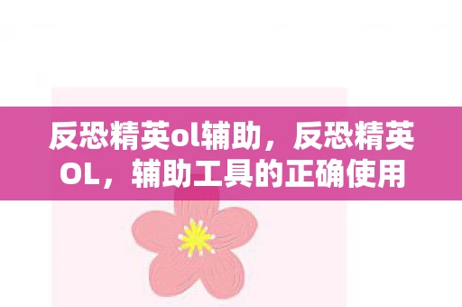 反恐精英ol辅助，反恐精英OL，辅助工具的正确使用与风险规避