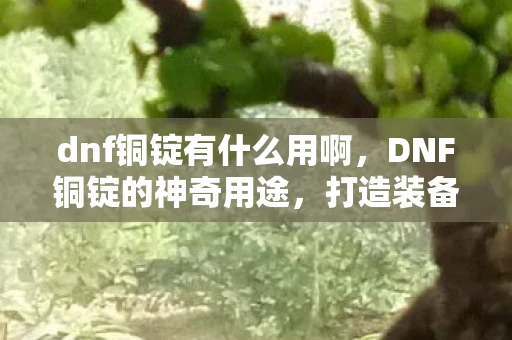dnf铜锭有什么用啊，DNF铜锭的神奇用途，打造装备、升级技能与交易新宠