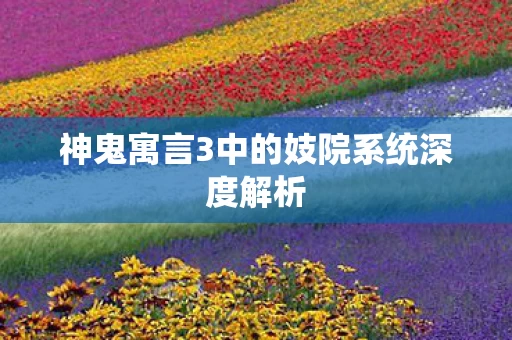 神鬼寓言3中的妓院系统深度解析图片