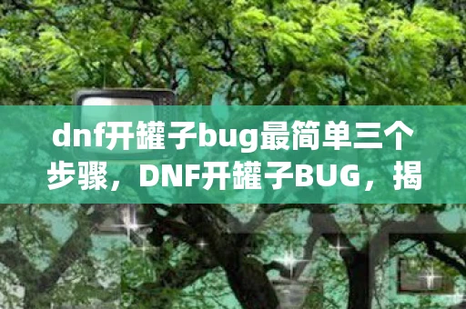 dnf开罐子bug最简单三个步骤，DNF开罐子BUG，揭秘与应对