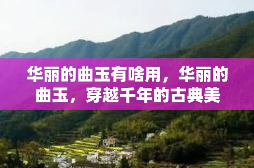 华丽的曲玉有啥用，华丽的曲玉，穿越千年的古典美