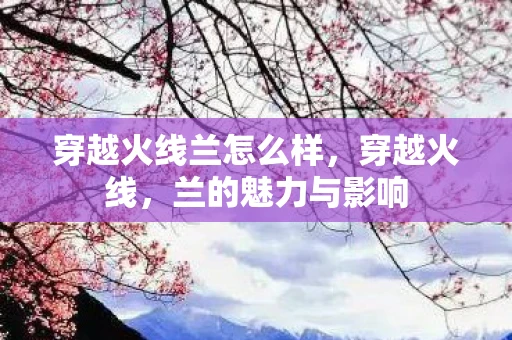 穿越火线兰怎么样，穿越火线，兰的魅力与影响