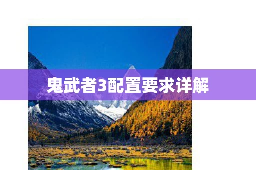 鬼武者3配置要求详解图片