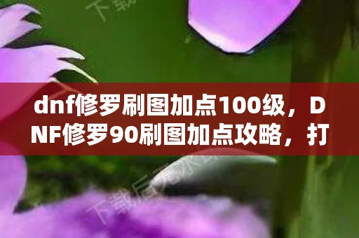 dnf修罗刷图加点100级，DNF修罗90刷图加点攻略，打造高效战斗体验