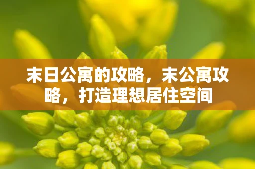 末日公寓的攻略，末公寓攻略，打造理想居住空间