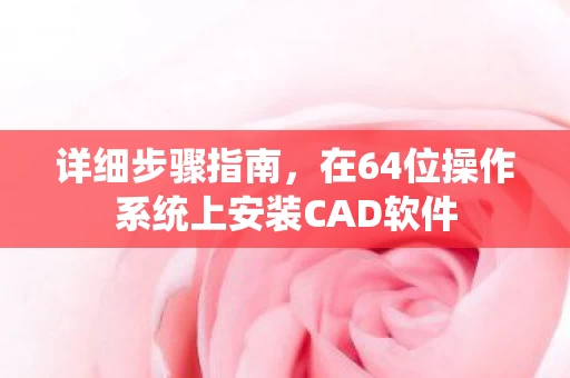 在64位操作系统上安装CAD软件图片