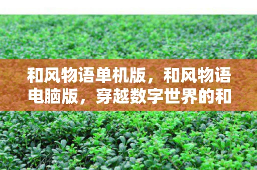 和风物语单机版，和风物语电脑版，穿越数字世界的和风之旅