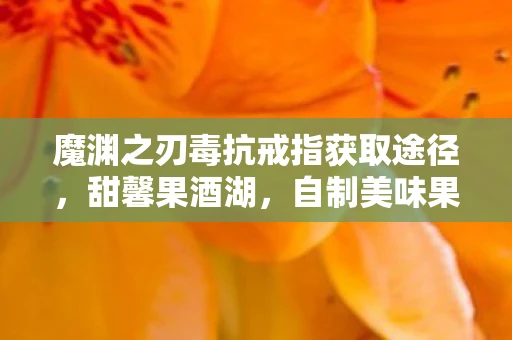 魔渊之刃毒抗戒指获取途径，甜馨果酒湖，自制美味果酒，打造浪漫家居氛围