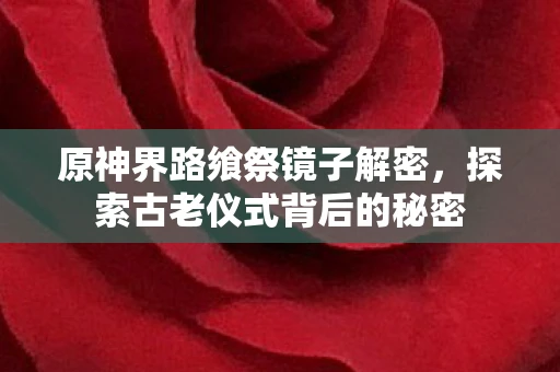 原神界路飨祭镜子解密,探索古老仪式背后的秘密 原神界路飨祭镜子解密,探索古老仪式背后的秘密