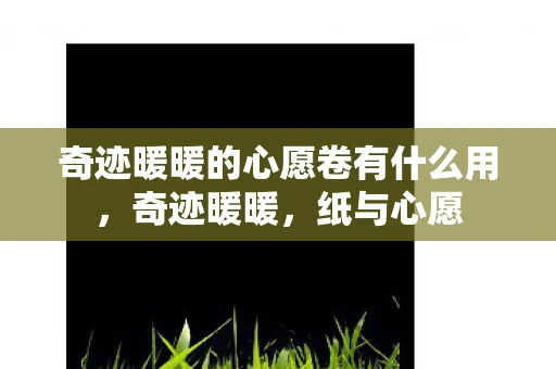 奇迹暖暖的心愿卷有什么用，奇迹暖暖，纸与心愿
