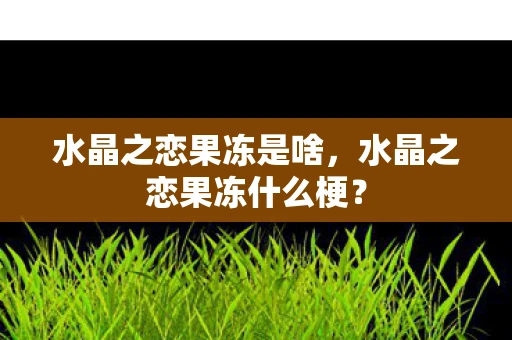 水晶之恋果冻是啥，水晶之恋果冻什么梗？