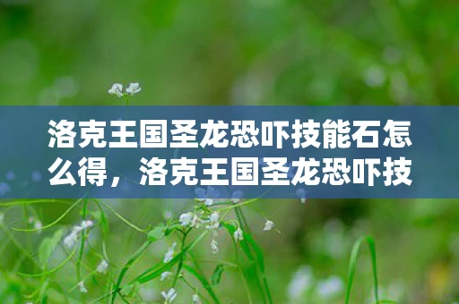 洛克王国圣龙恐吓技能石怎么得,洛克王国圣龙恐吓技能石,解锁神秘力量的钥匙 洛克王国圣龙恐吓技能石怎么得,洛克王国圣龙恐吓技能石,解锁神秘力量的钥匙