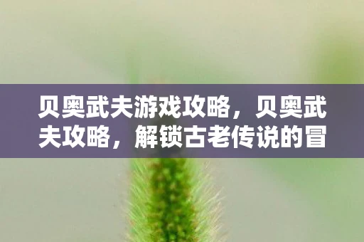 贝奥武夫游戏攻略,贝奥武夫攻略,解锁古老传说的冒险之旅 贝奥武夫游戏攻略,贝奥武夫攻略,解锁古老传说的冒险之旅