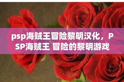 psp海贼王冒险黎明汉化,PSP海贼王 冒险的黎明游戏解析 psp海贼王冒险黎明汉化,PSP海贼王 冒险的黎明游戏解析