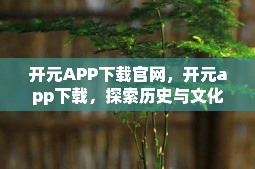 开元APP下载官网，开元app下载，探索历史与文化的数字之旅