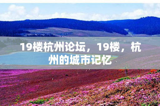 19楼杭州论坛，19楼，杭州的城市记忆