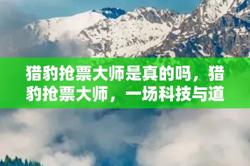 猎豹抢票大师是真的吗，猎豹抢票大师，一场科技与道德的较量