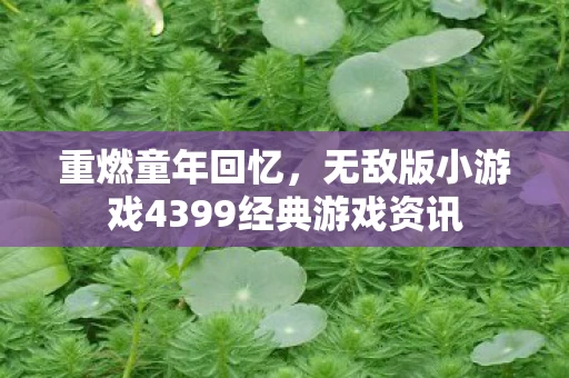 无敌版小游戏4399经典游戏资讯图片