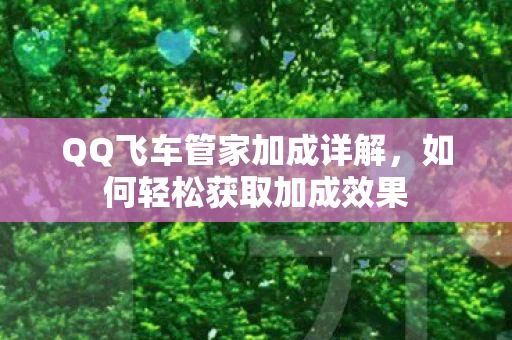 QQ飞车管家加成详解图片