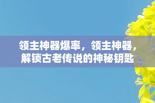领主神器爆率，领主神器，解锁古老传说的神秘钥匙