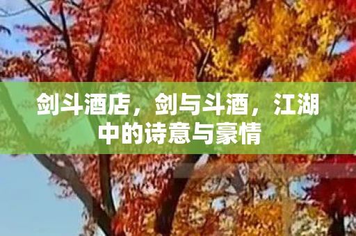 剑斗酒店，剑与斗酒，江湖中的诗意与豪情