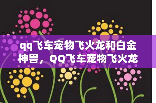 qq飞车宠物飞火龙和白金神兽，QQ飞车宠物飞火龙，速度与激情的完美结合