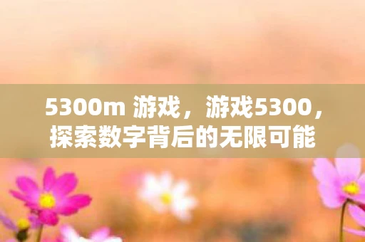 5300m 游戏，游戏5300，探索数字背后的无限可能