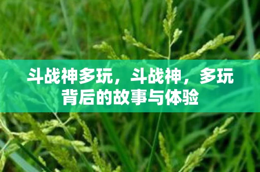 斗战神多玩,斗战神,多玩背后的故事与体验 斗战神多玩,斗战神,多玩背后的故事与体验
