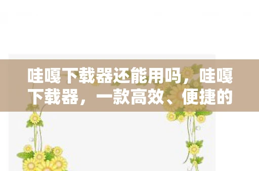 哇嘎下载器还能用吗，哇嘎下载器，一款高效、便捷的下载工具
