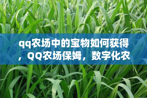 qq农场中的宝物如何获得,QQ农场保姆,数字化农业的新篇章 qq农场中的宝物如何获得,QQ农场保姆,数字化农业的新篇章