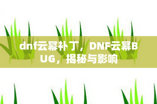 dnf云幂补丁，DNF云幂BUG，揭秘与影响