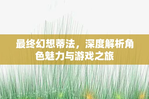 深度解析角色魅力与游戏之旅图片