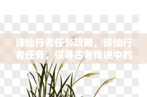 诛仙行者任务攻略，诛仙行者任务，探寻古老传说中的神秘之旅