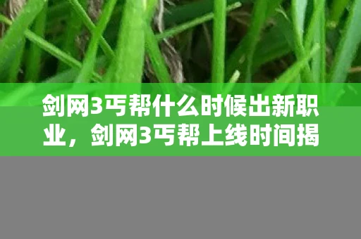 剑网3丐帮什么时候出新职业,剑网3丐帮上线时间揭秘,何时能体验武侠江湖的乞丐风采? 剑网3丐帮什么时候出新职业,剑网3丐帮上线时间揭秘,何时能体验武侠江湖的乞丐风采?