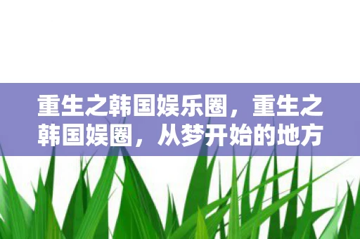 重生之韩国娱乐圈，重生之韩国娱圈，从梦开始的地方