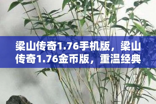 梁山传奇1.76手机版,梁山传奇1.76金币版,重温经典,再战江湖 梁山传奇1.76手机版,梁山传奇1.76金币版,重温经典,再战江湖
