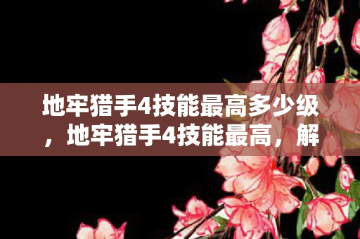 地牢猎手4技能最高多少级，地牢猎手4技能最高，解锁终极战斗技巧
