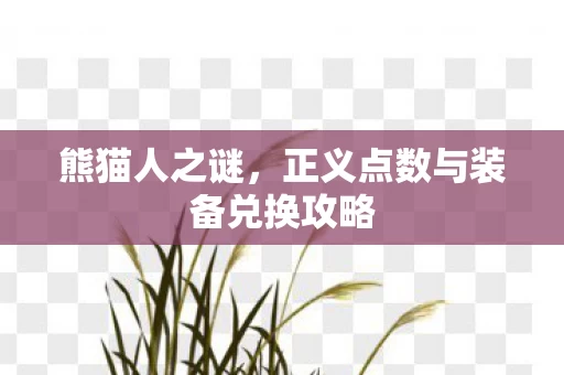 正义点数与装备兑换攻略图片