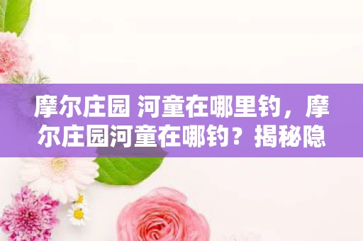 摩尔庄园 河童在哪里钓，摩尔庄园河童在哪钓？揭秘隐藏钓点！