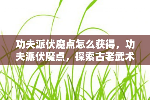 功夫派伏魔点怎么获得，功夫派伏魔点，探索古老武术与神秘力量的交汇