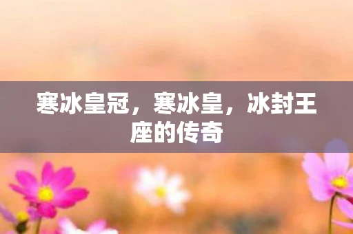 寒冰皇冠,寒冰皇,冰封王座的传奇 寒冰皇冠,寒冰皇,冰封王座的传奇