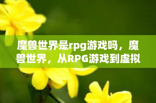 魔兽世界是rpg游戏吗，魔兽世界，从RPG游戏到虚拟世界的演变
