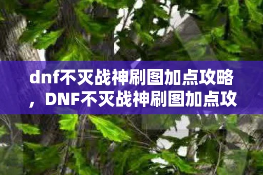 dnf不灭战神刷图加点攻略,DNF不灭战神刷图加点攻略,打造最强刷图体验 dnf不灭战神刷图加点攻略,DNF不灭战神刷图加点攻略,打造最强刷图体验